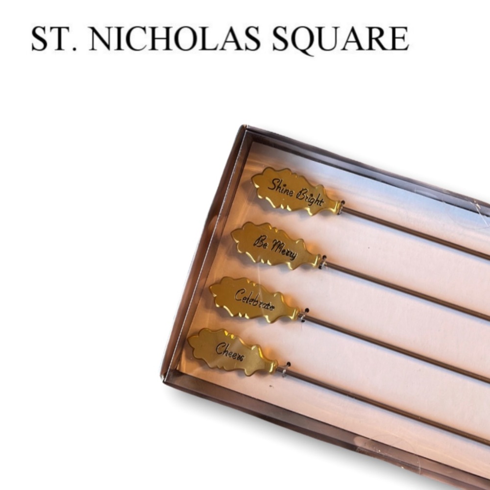 St. Nicholas Square Shine Bright Cocktail Stirrers